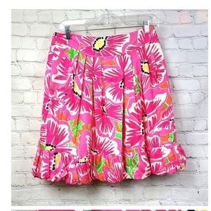 Lily Pulitzer pink and green Hawaiian skirt